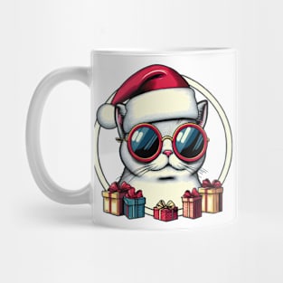 cool christmas cat Mug